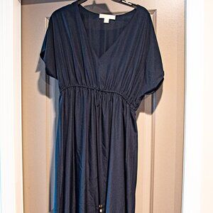 Michael Kors Long Dress side slits Navy Blue size small